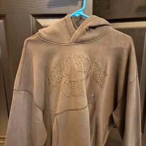 Hollister Dark Gray Baggy Cinch Fit Hoodie